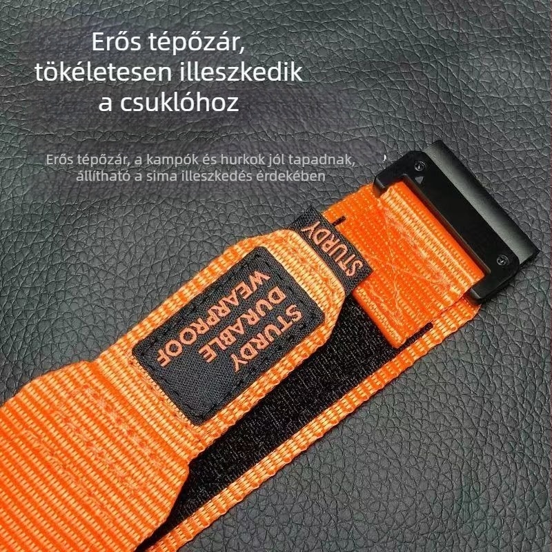 Nylon óraszíj két részes Garmin Fenix 5/5S/5X/6X/7X, szélesség 22 mm és 26 mm
