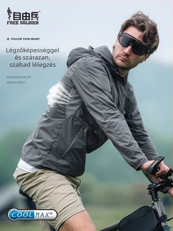 AA0150 Nylon kapucnis széldzseki UPF50+ UV védelem, légáteresztő, férfiak számára