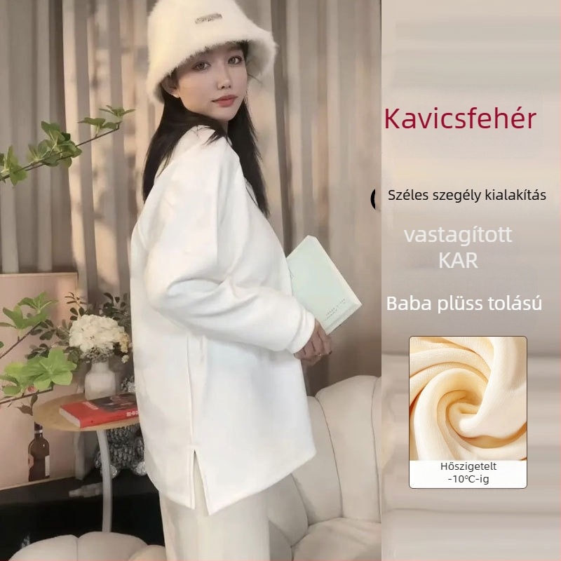 Heart and God női pulóver raglán ujjakkal, környakú, középmagasságú hossz, De Velvet anyag, regenerált cellulóz rost 50–70%, akril <30%