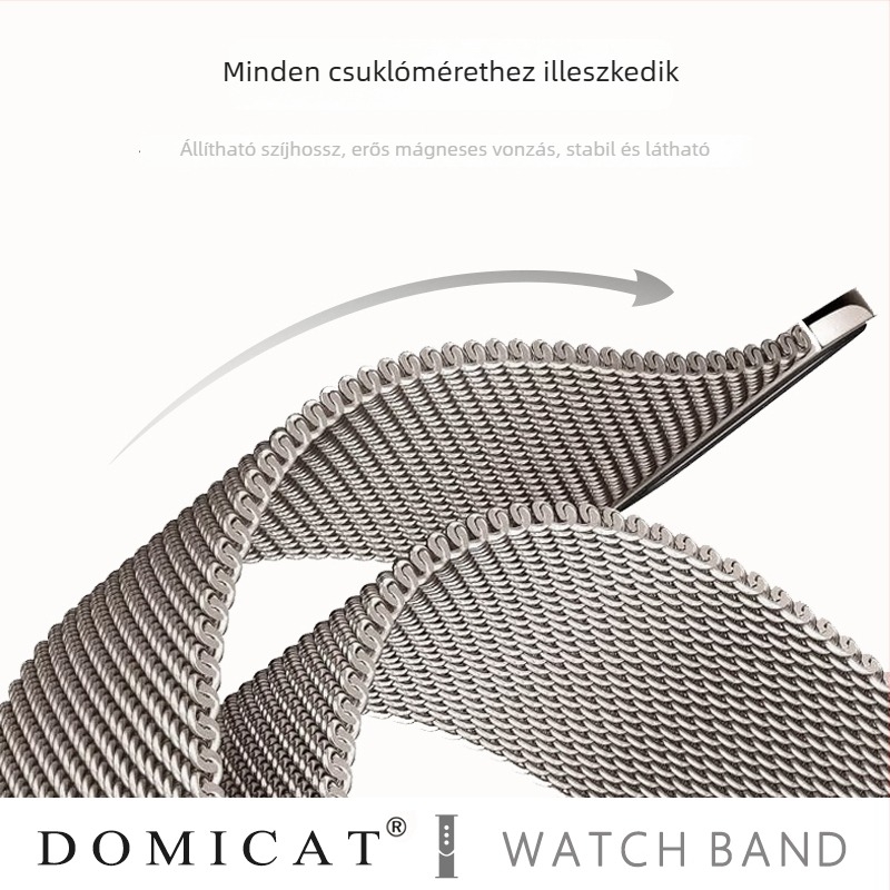 Milanese rozsdamentes acél szíj mágneses csattal az Apple Watch Series 7–10 Ultra számára