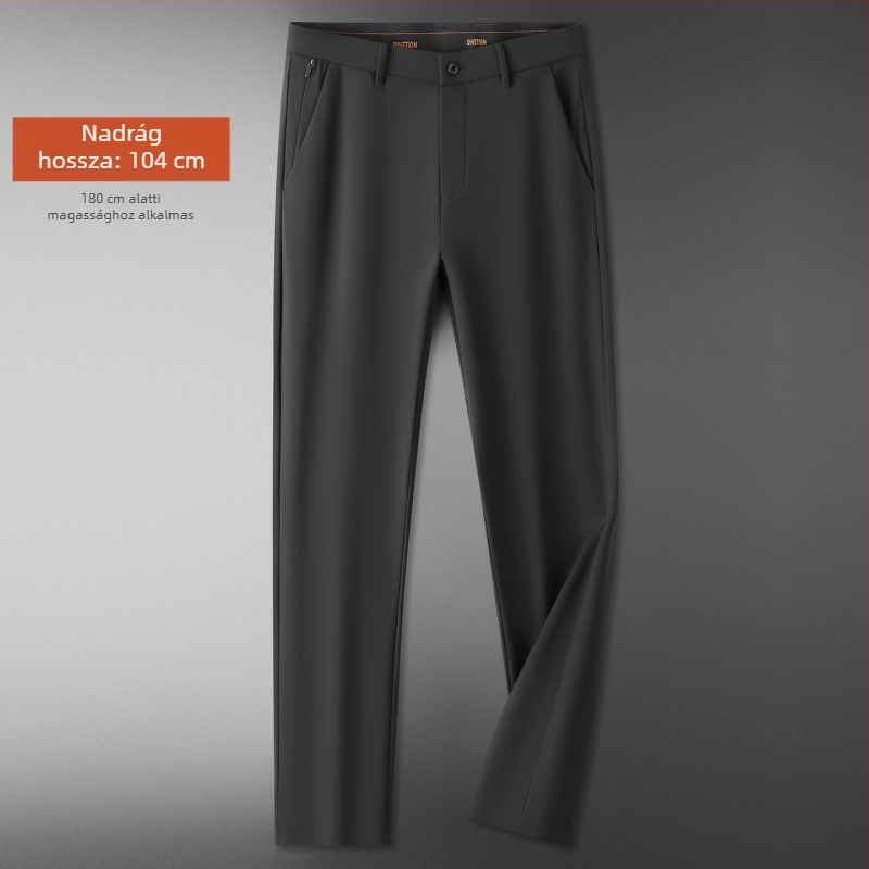 Plusz méret férfi nadrág, magas derekú, egyenes szabás, hossz 9/10, fleece bélés, 2025