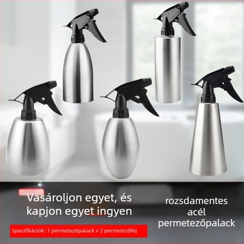 304 rozsdamentes acél permetező üveg öntözésre, hajápolásra és párásításra – kompakt permetező