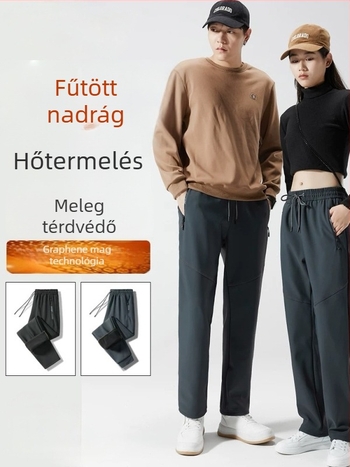 Férfi téli vízálló és széltől védett nadrág fleece béléssel, vastag grafén melegséggel, sportos, hétköznapi nadrág havas területeken és hegymászáshoz