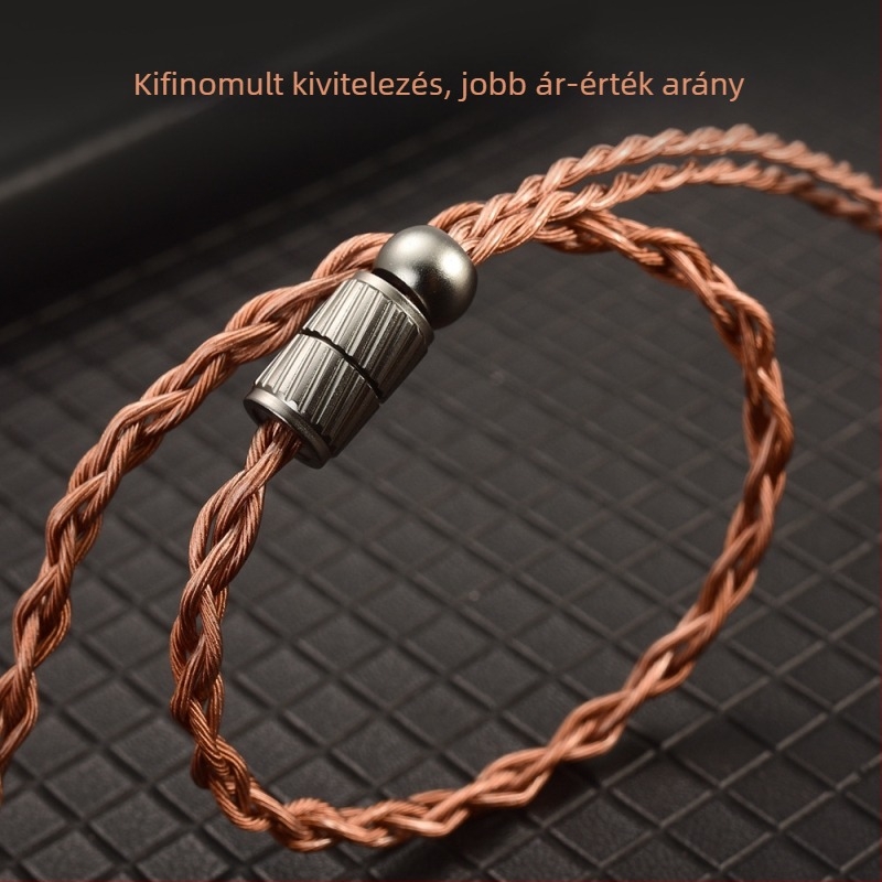 Cserélhető audio kábel fejhallgatóhoz, 4,4 mm kiegyensúlyozott / 3,5 mm szabvány, oxigénmentes réz vezeték, MMCX 0,78 mm csatlakozó, SGS tanúsítvány
