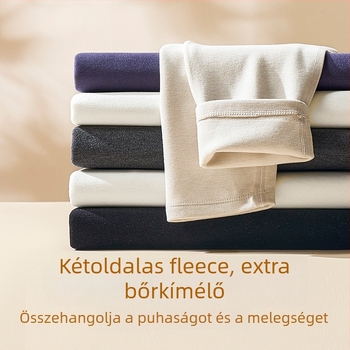 Férfi akril hosszú termikus alsónadrág fleece béléssel, vastag és meleg, antibakteriális, karcsúsított szabás téli alapréteg