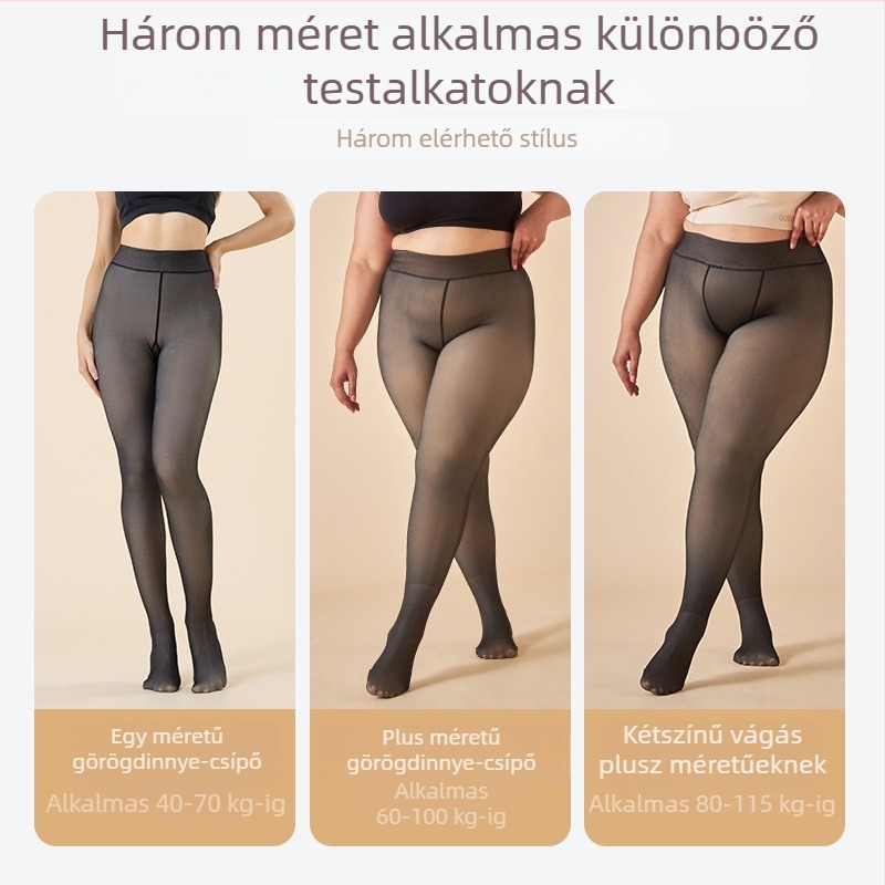 Női egy darabból álló harisnyanadrág, poliészter–elasztán keverék, közepes vastagság, egyszínű minta, karcsú szabás