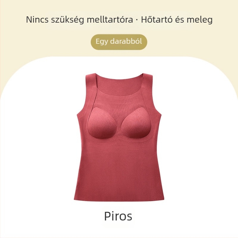 Plusz méretű női termikus mellény fleece-béléssel, egyben alapréteg külső és belső viselethez, ősz-tél