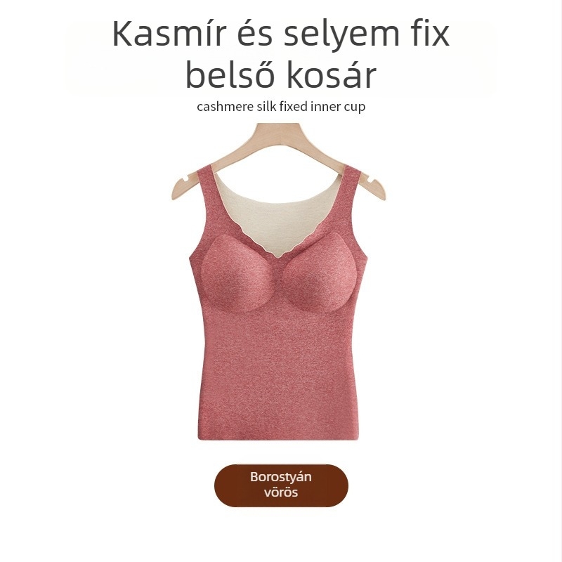Termikus mellény beépített kosárkákkal és párnákkal, Derong akril anyag, vékony 121-140 g/m2, V-nyakú