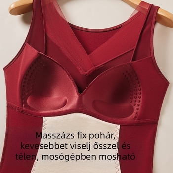 Női kapucnis termikus mellény beépített melltartó betétekkel, V-nyakú, egyrétegű, közepes súlyú poliészter 181–200 g/m²