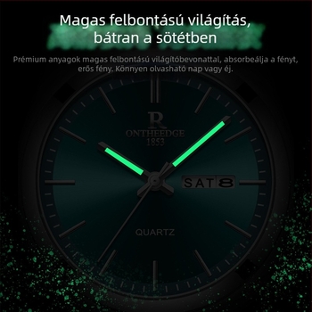 RZY103 Férfi kvaros óra, vízálló 30 m-ig, Pe90 mozgás, ötvözetes tokkal, rozsdamentes acél óraszíj