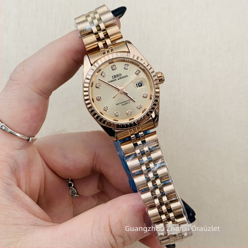 Ibso IBSO S1172L női naptár quartz karóra, kerek tárcsa, vízálló 30M