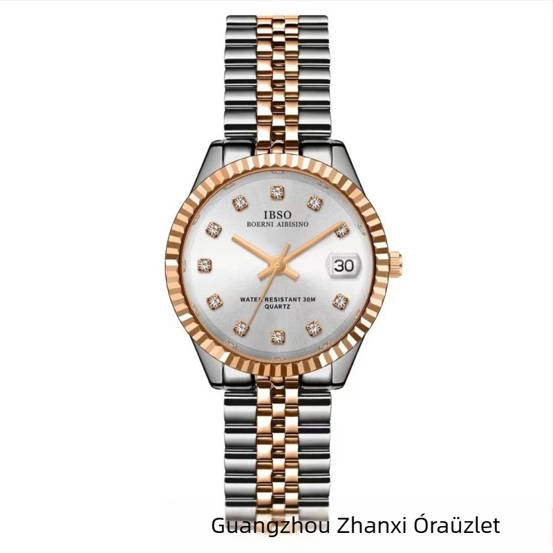 Ibso IBSO S1172L női naptár quartz karóra, kerek tárcsa, vízálló 30M