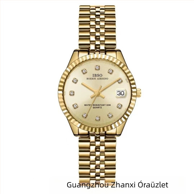 Ibso IBSO S1172L női naptár quartz karóra, kerek tárcsa, vízálló 30M