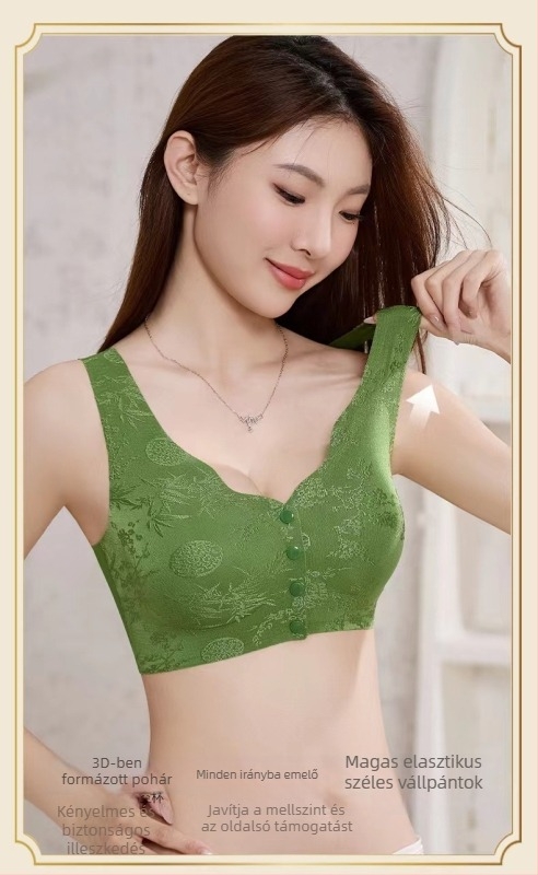 Nylon top-stílusú melltartó Push-Up-dal, oldalsó támasz és vékony formázott kosár