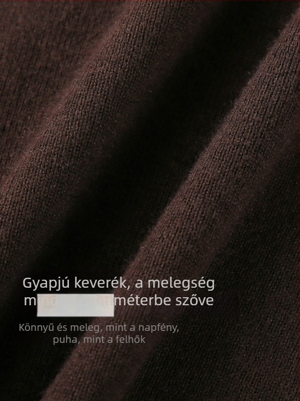 Női alaprész kötött felső Cigarette Collarrel, lágy Milk-Fufu textúra, plusz méret, téli 2025