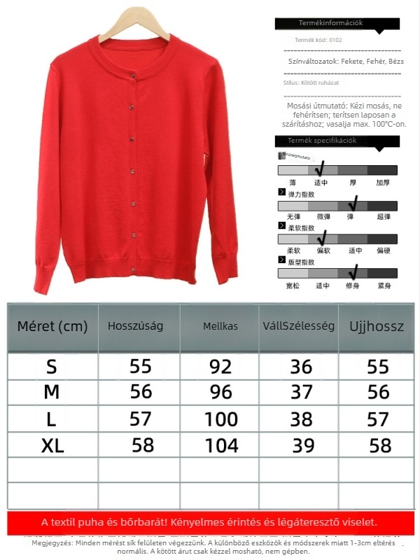 Cardigan pulóver, viszkóz-nylon keverék, kerek nyakú, hosszú ujjú, normál szabású