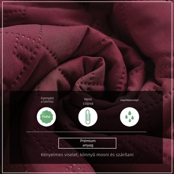 Női téli pamutkabát, vastag, kerek nyakú, pamut töltet, poliészter 95%+