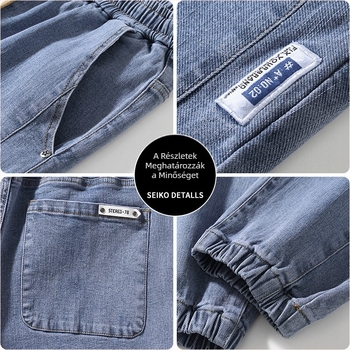 Férfiak számára 2025 tavasz–ősz, plusz méretű egyenes szárú farmer, denim, hongkong-i streetwear hatás, divatos és sokoldalú