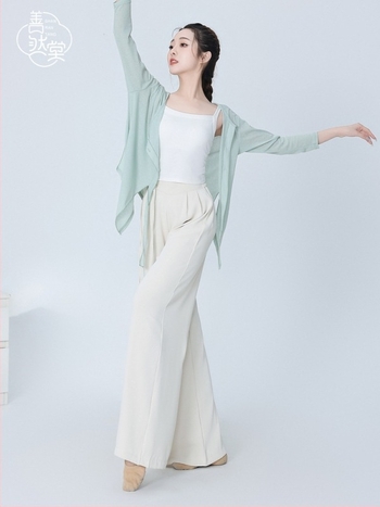 Női modern tánckardigán, hosszú ujjú edzőtop, szöveti tartalom 50-70%, 2023 nyár