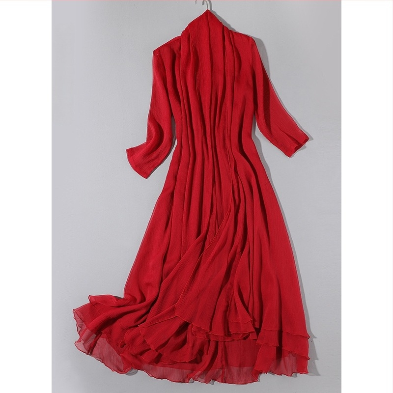 Zen ihletésű női Hanfu Tang-stílusú ruha etnikai táncra, selyem anyag, fő anyag 60% poliészter, bélés 60% poliészter