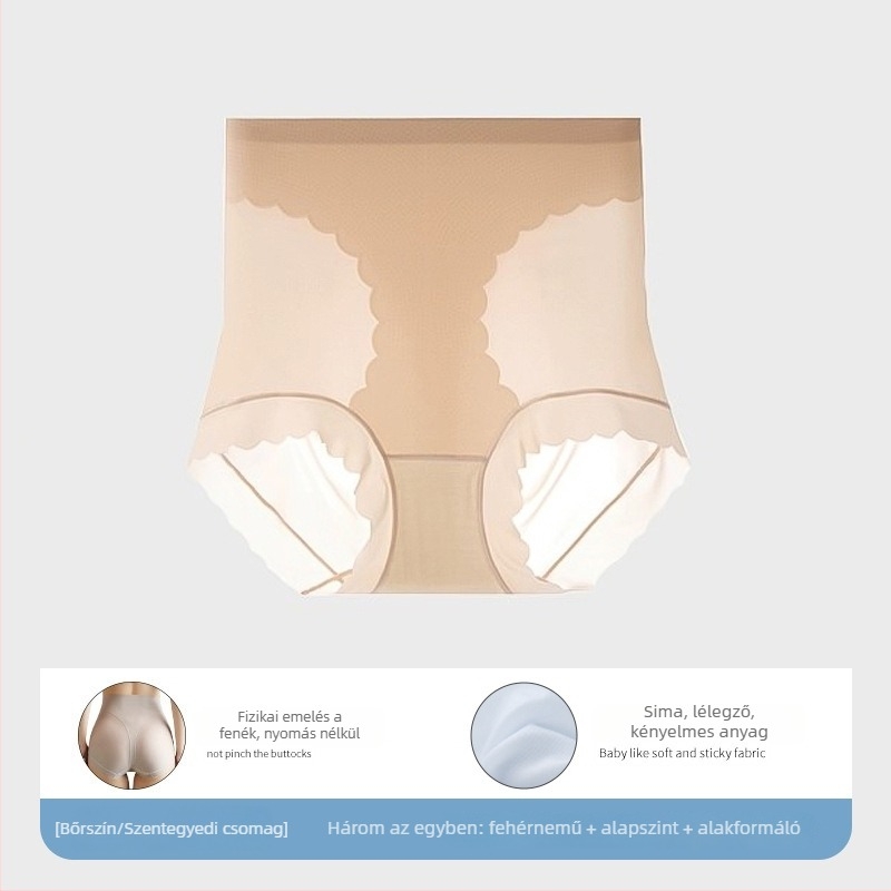 Haskontroll shapewear női fehérnemű, magas derék, fenékemelés, varrás nélküli, lélegző, nylon-spandex