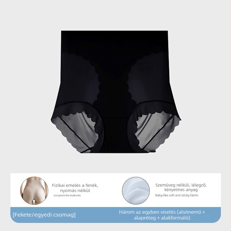 Haskontroll shapewear női fehérnemű, magas derék, fenékemelés, varrás nélküli, lélegző, nylon-spandex