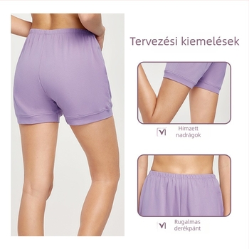Női Iyengar jóga rövidnadrág - Anti-Exposure, 40-count twill pamut, 94% pamut 6% spandex, Anyang kockás
