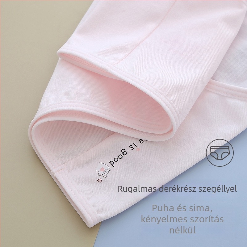 Női pamut bugyi – varrás nélküli, lélegző, középmagas derekú, pamut bélés a szeméremtájékon, mindennapi viselet