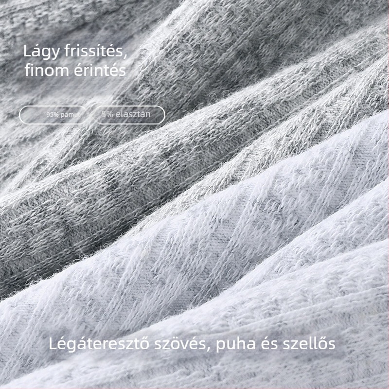 Új női pamut magas derekú boxer brief, antibakteriális, varrás nélküli, hosszított fazon, nagy méret