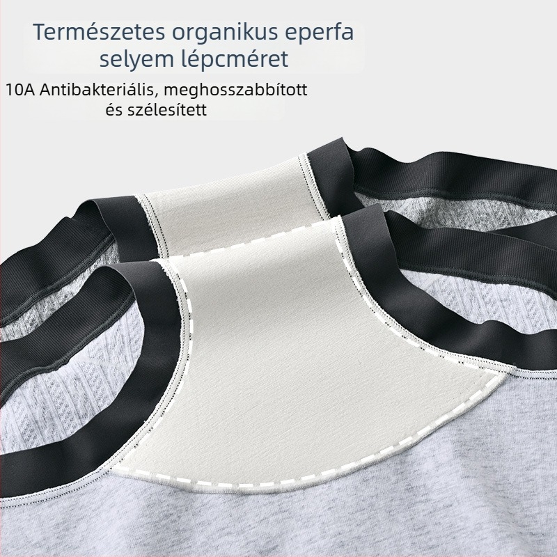 Új női pamut magas derekú boxer brief, antibakteriális, varrás nélküli, hosszított fazon, nagy méret