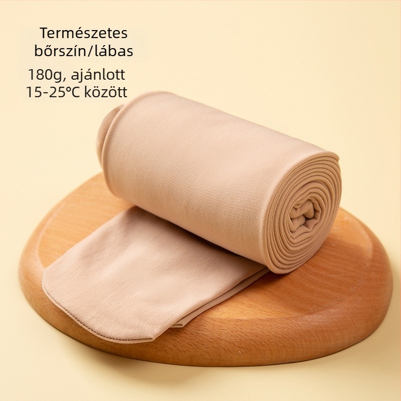 Női nylon leggings fleece béléssel, testszínű, őszi-téli, kopásálló és anti-pilling