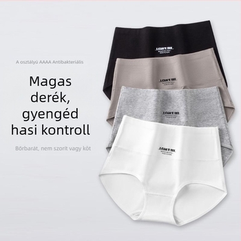 Női magas derekú antibakteriális pamut alsó, amely felhúzza a popsit és feszesíti a hasat