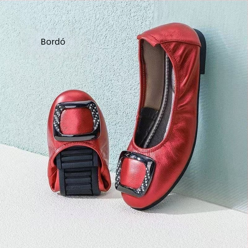 Egg Roll cipő (négyzetes orr, PU felsőrész, koponya minta, alacsony sarok 1–3 cm, slip-on)