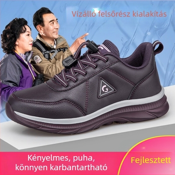 Idős nők sétacipő – vízálló, csúszásmentes, könnyű, TPU felsőrész, elasztikus zárás