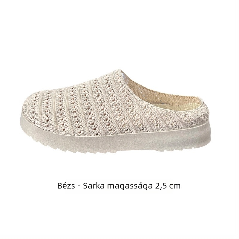 Birkenstock-stílusú szövött női cipő, alacsony profil, kerek orr, PU talp, textilbélés