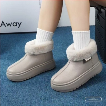 Női téli EVA bakancs plüss béléssel, EVA felső rész, EVA talp, 3-5 cm sarok, kerek orr