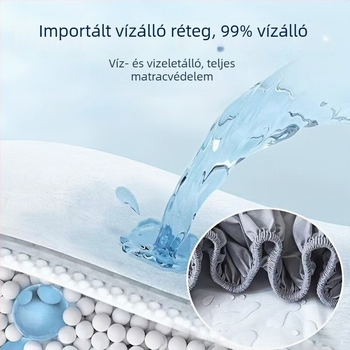 Vízálló és olajálló masszázságy lepedő, elasztikus sarkokkal és beépített olajálló alátéttel