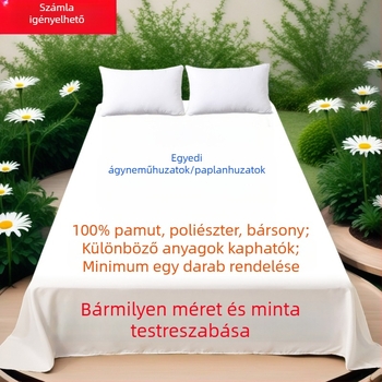 Személyre szabott lepedő diákkollégiumba, anime mintával, 100% pamut, matracvédő