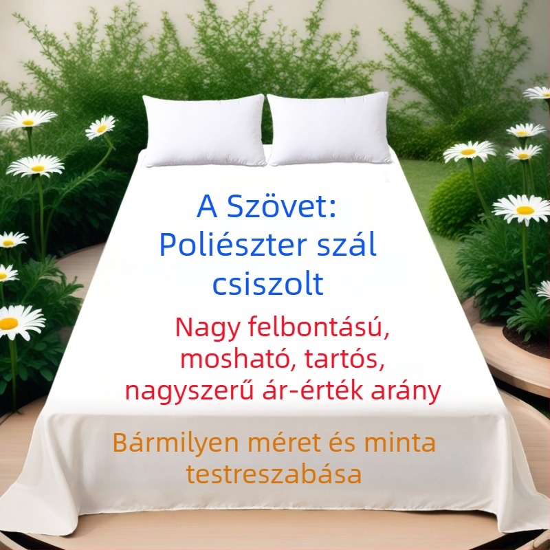 Személyre szabott lepedő diákkollégiumba, anime mintával, 100% pamut, matracvédő