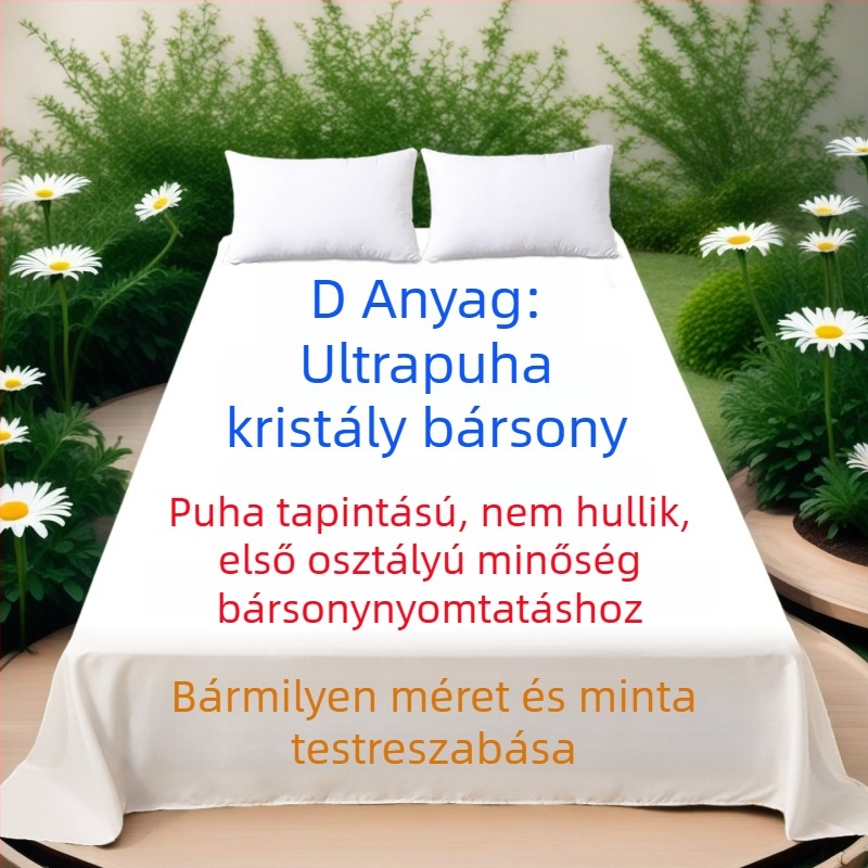 Személyre szabott lepedő diákkollégiumba, anime mintával, 100% pamut, matracvédő