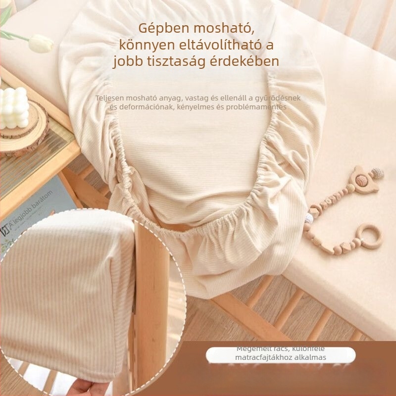Egyedi szabású, színes pamut babaágyhoz illeszkedő lepedő, 100% pamut, A osztály, újszülötteknek és gyerekeknek, matracvédő