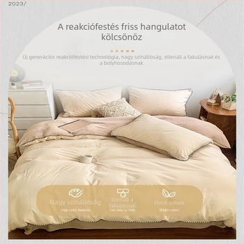 Tej velúr téli négy darabos ágyneműkészlet, AB oldalakkal, 100% pamut, korall fleece, paplanhuzat fleece-bélésével, flanel plüss lepedő