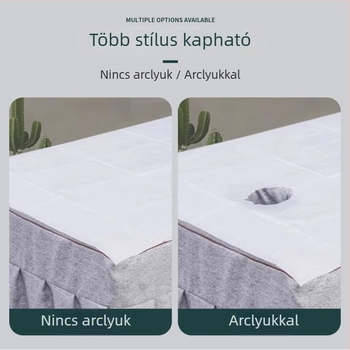 Egyszer használatos ágyhuzat kozmetikai szalonok számára, lélegző, vastított, vízálló és olajálló, esszenciális olajos masszázságyhoz lyukas, nem szőtt matrac