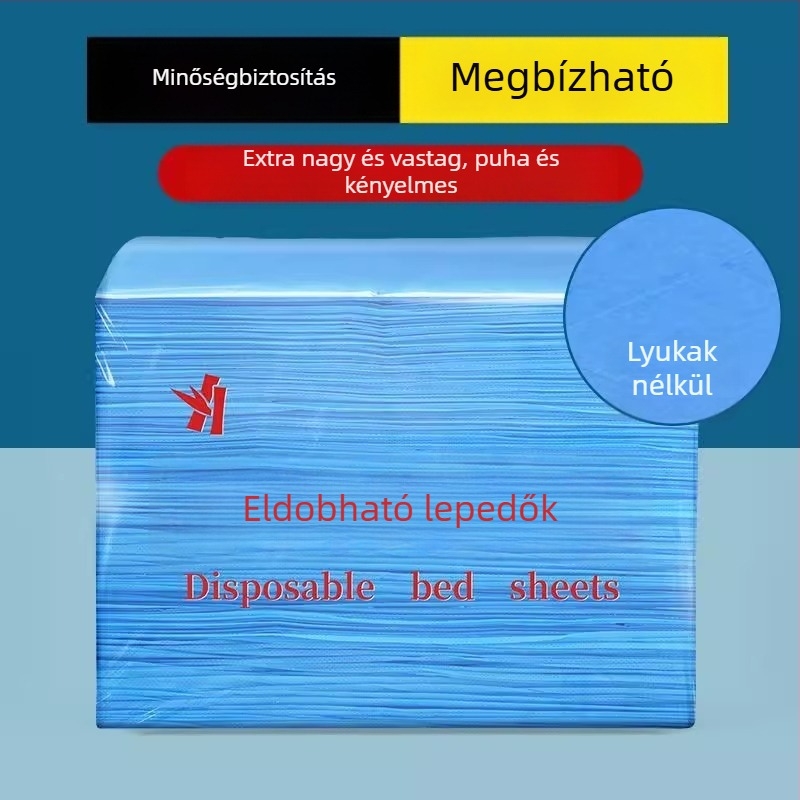 Egyszer használatos ágyhuzat kozmetikai szalonok számára, lélegző, vastított, vízálló és olajálló, esszenciális olajos masszázságyhoz lyukas, nem szőtt matrac