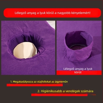 Szépségszalon masszázsasztal lepedő, bőrbarát, lélegző, vastagított, egyszínű lila