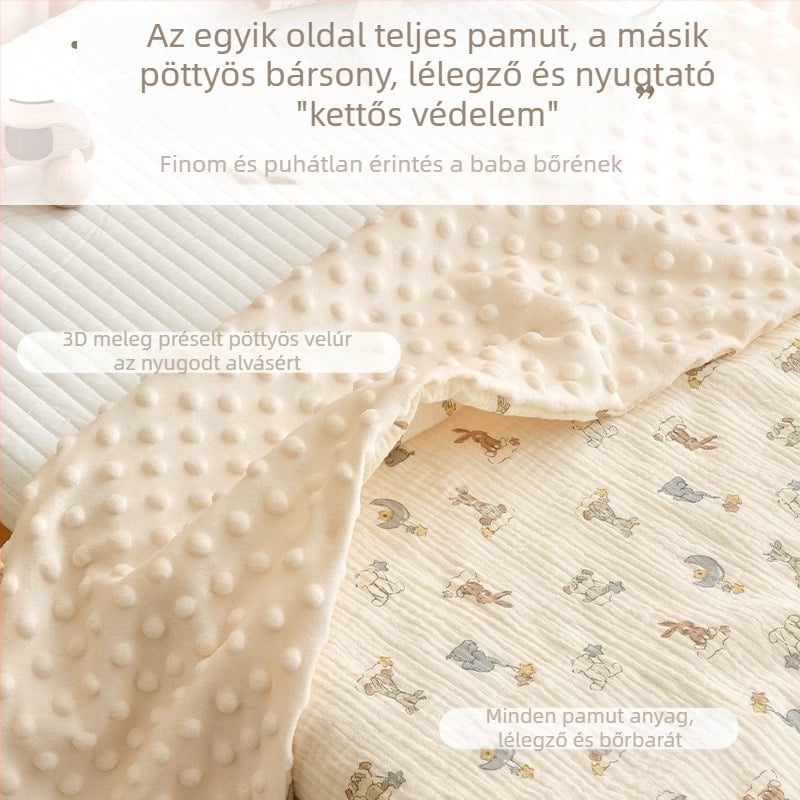 Gyerekeknek való paplanhuzat növény- és állatmintákkal, 100% pamut, reaktív nyomtatású, 40s vászon