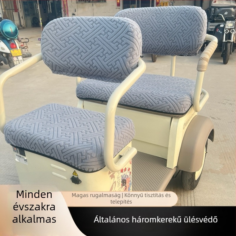 Elektromos háromkerekű tricikli ülésvédő huzat – rost alapú anyag, univerzális minden évszakra, logó nélkül