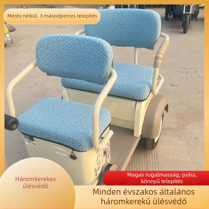 Elektromos háromkerekű tricikli ülésvédő huzat – rost alapú anyag, univerzális minden évszakra, logó nélkül