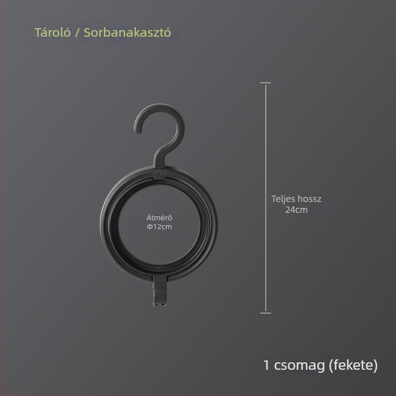 Fali kalaptartó több soros kampókkal, modern minimális dizájn, PP anyag, 2 kg teherbírás