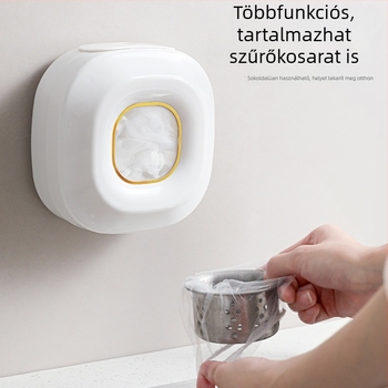 Élelmiszer-fólia tároló doboz, falra szerelhető, fúrás nélkül, 12L, PP műanyag